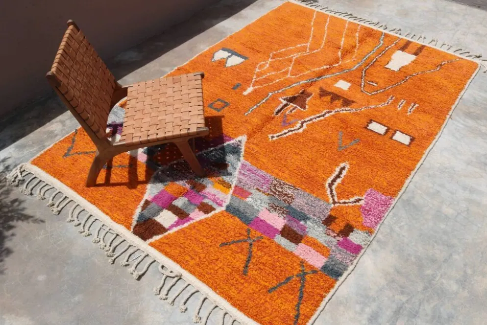 Grand tapis coloré fait main, 305 x 200 cm - G1020