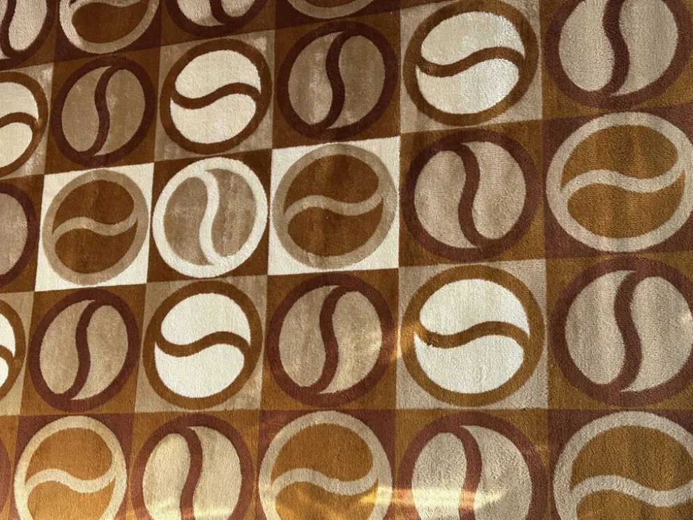 Grand tapis géométrique années 70 scandinave Space Age