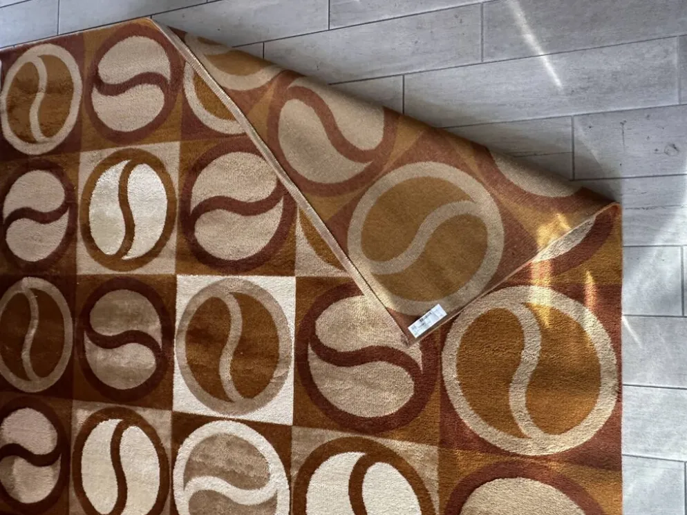 Grand tapis géométrique années 70 scandinave Space Age
