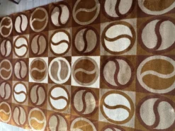 Grand tapis géométrique années 70 scandinave Space Age