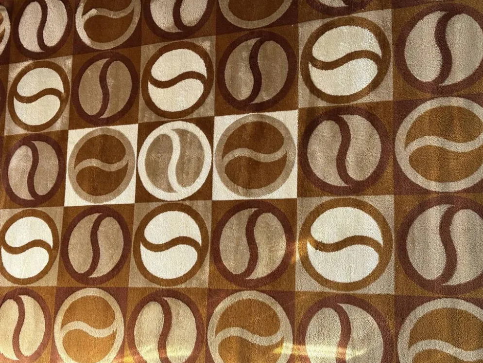 Grand tapis géométrique années 70 scandinave Space Age