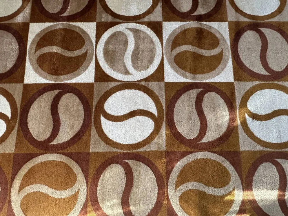 Grand tapis géométrique années 70 scandinave Space Age