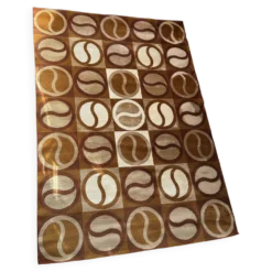 Grand tapis géométrique années 70 scandinave Space Age