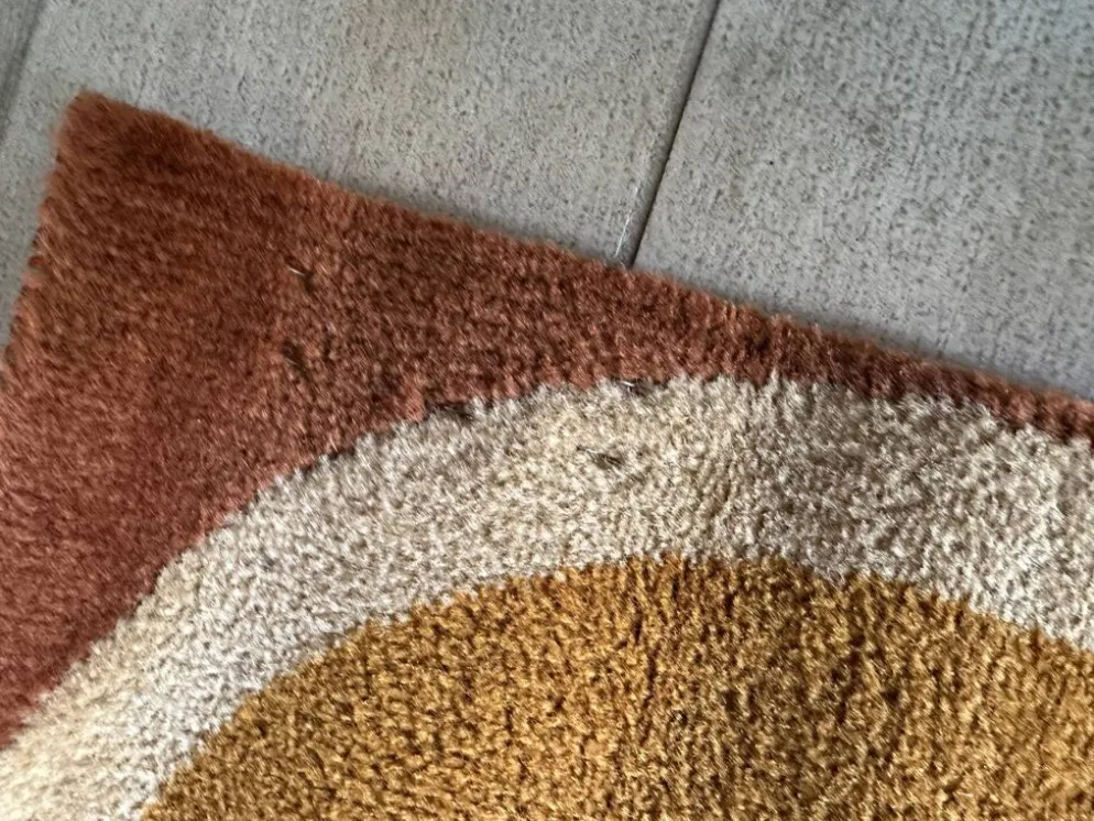 Grand tapis géométrique années 70 scandinave Space Age