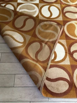 Grand tapis géométrique années 70 scandinave Space Age