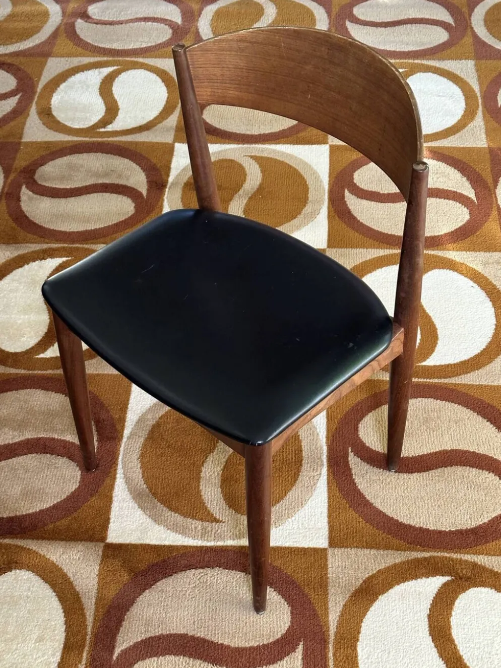 Grand tapis géométrique années 70 scandinave Space Age