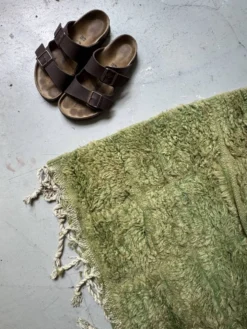 grand tapis mrirt berbere ancien vert / beige, 2m90 x 1m95
