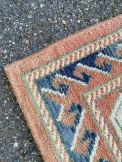 Grand tapis oriental en laine à motifs géométriques terracotta 200x300cm