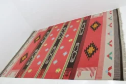 Grand tapis ou kilim indien, années 1970