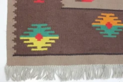 Grand tapis ou kilim indien de style, années 1960