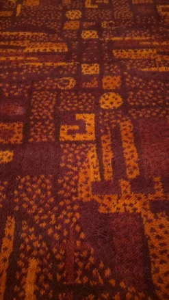 Grand tapis vintage France Tapis années 70 – 100 % pure laine – 200 × 300