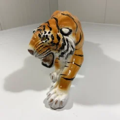Grand tigre en céramique italienne des années 1970
