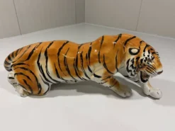 Grand tigre en céramique italienne des années 1970