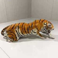 Grand tigre en céramique italienne des années 1970
