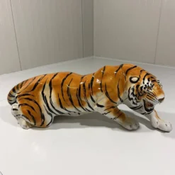 Grand tigre en céramique italienne des années 1970