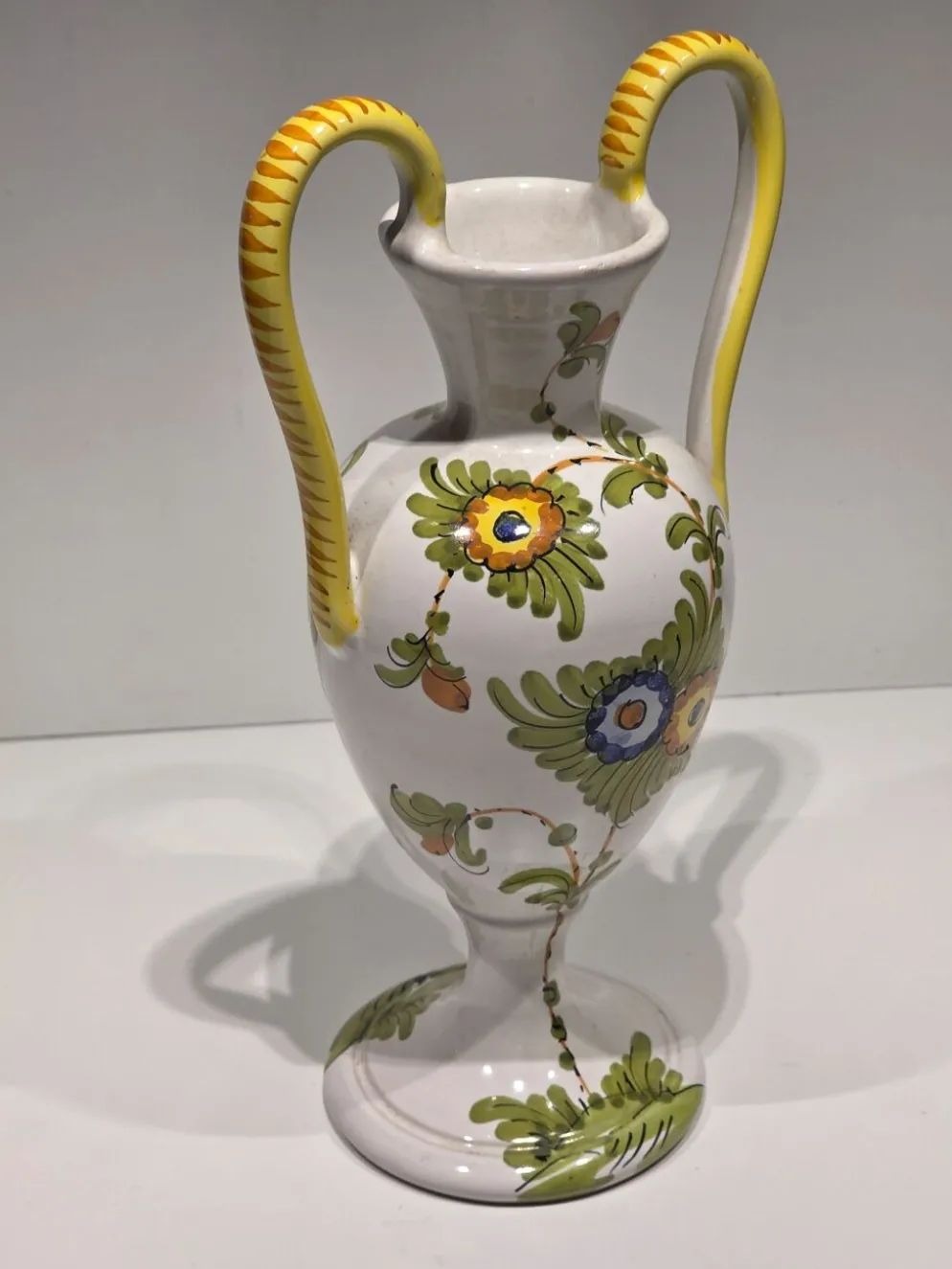 Grand vase à anse céramique Italie