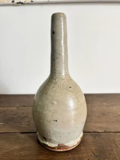 Grand vase soliflore en grès vintage