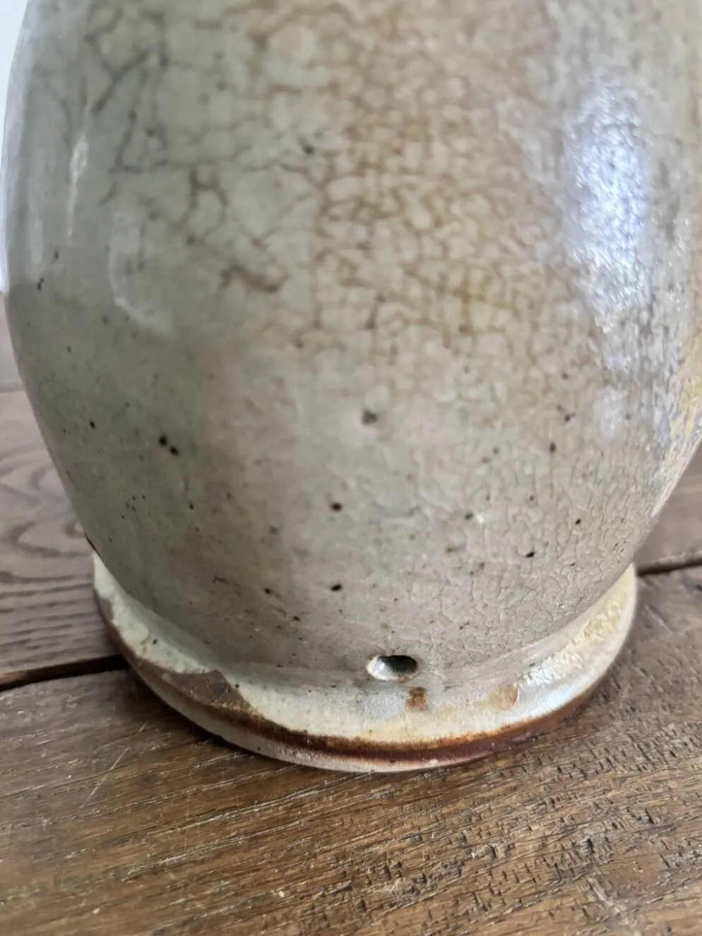 Grand vase soliflore en grès vintage