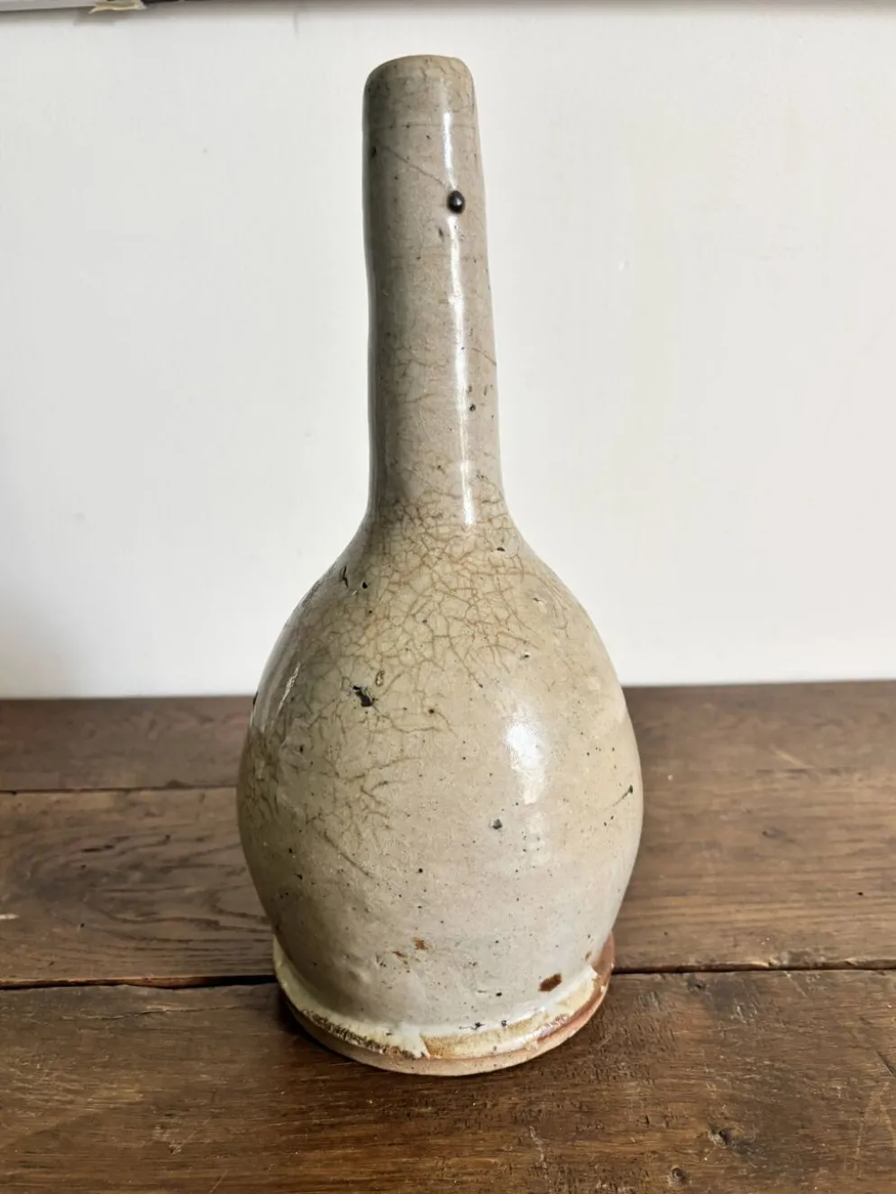Grand vase soliflore en grès vintage