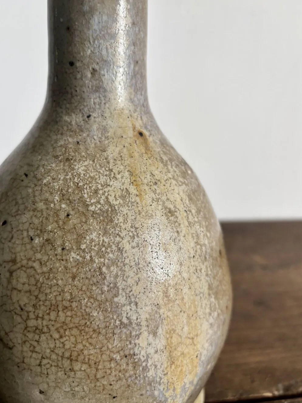 Grand vase soliflore en grès vintage