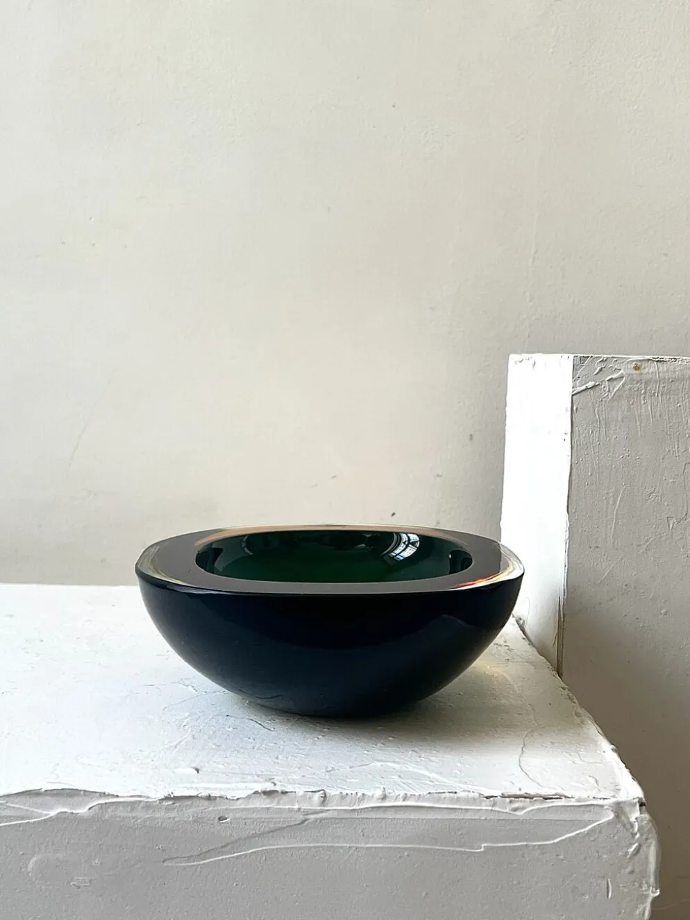 Grand vide poche / cendrier design en verre de Murano, Italie 1970