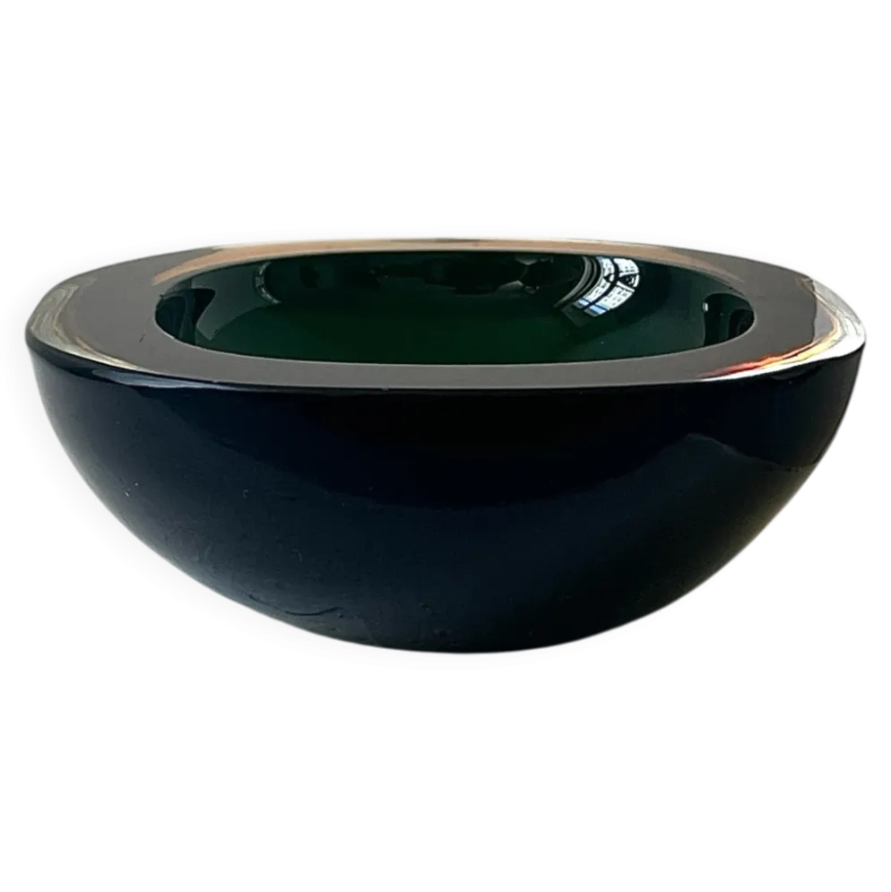 Grand vide poche / cendrier design en verre de Murano, Italie 1970