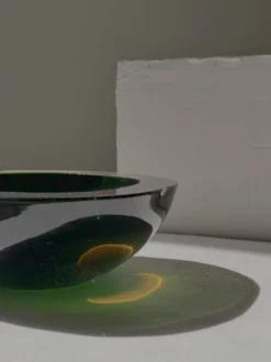 Grand vide poche / cendrier design en verre de Murano, Italie 1970
