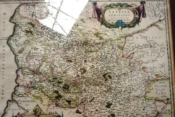 Gravure - ancienne carte. Néerlandais, XVIIIe siècle.