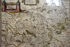 Gravure - ancienne carte. Pays-Bas, XVIIIe siècle.