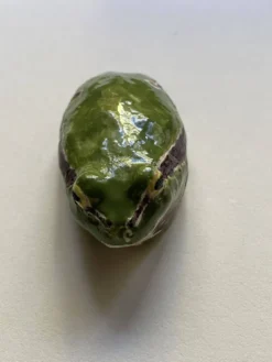 Grenouille en faïence émaillée