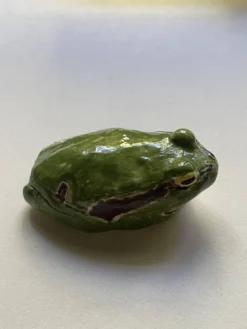 Grenouille en faïence émaillée
