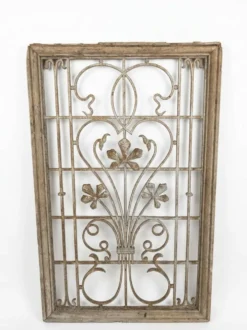 Grille en fonte art nouveau années 1900