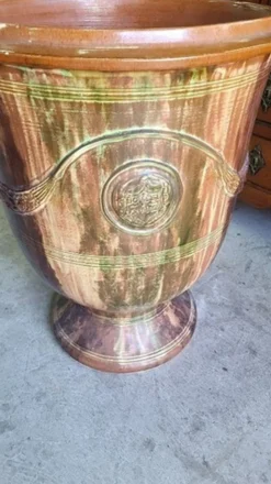 Gros pot de fleurs en terre cuite vernissee boisset anduze 2002
