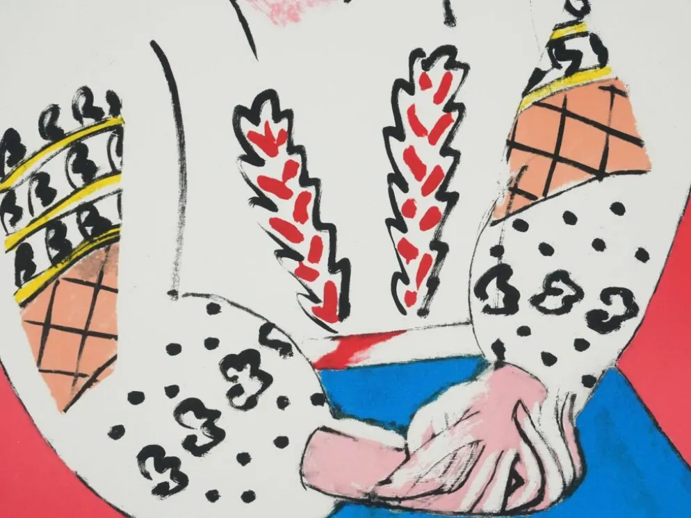Henri matisse : la blouse roumaine, lithographie signée