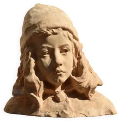 Henri Rogerol (attribué à), Jeune fille au bonnet (vers 1920)