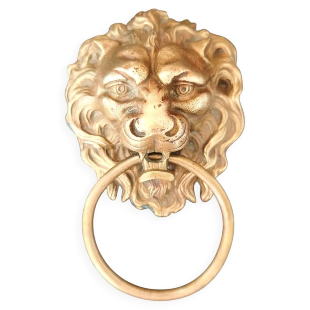 Heurtoir / Marteau de porte lion en bronze