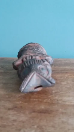 Hibou chouette sifflet zoomorphe en terre cuite
