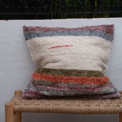 Housse de cousin artisanale tissé main en coton recyclé