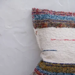 Housse de cousin artisanale tissé main en coton recyclé