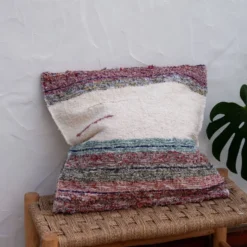 Housse de cousin artisanale tissé main en coton recyclé