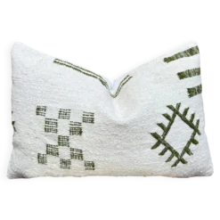 Housse de coussin artisanale en laine berbère : Coussin Kilim marocain