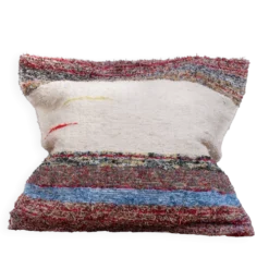 Housse de coussin artisanale en coton recyclé tissé main