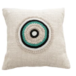 Housse de coussin Aussa avec deco en coquillages
