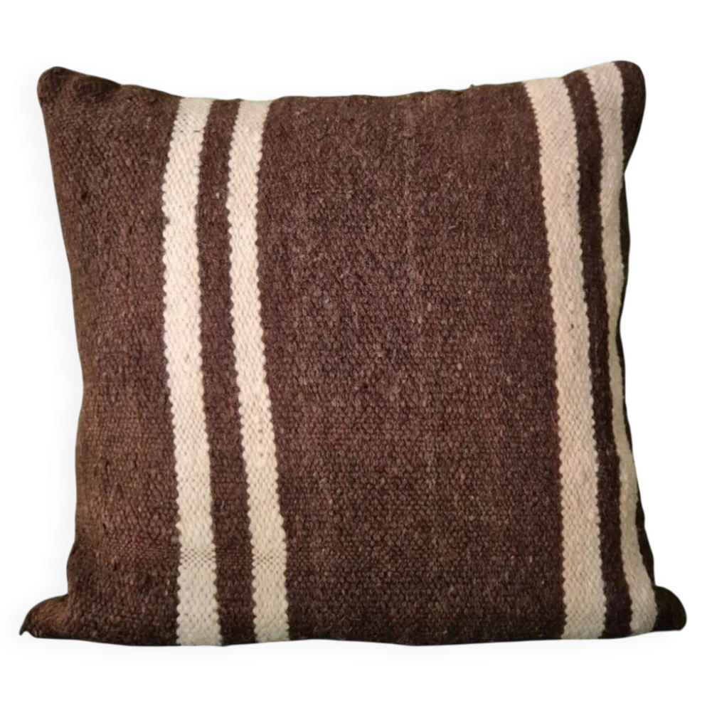 Housse de coussin en couverture berbère ancienne