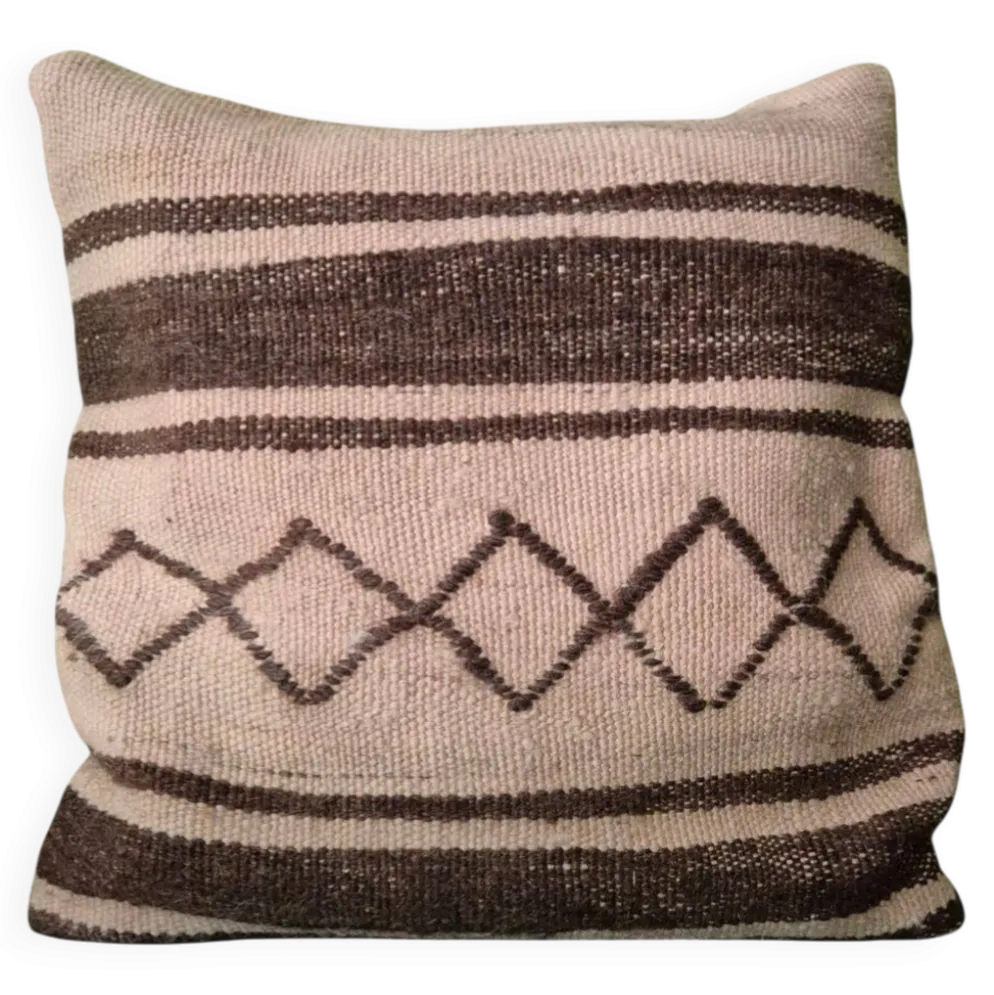Housse de coussin en kilim berbère ancien