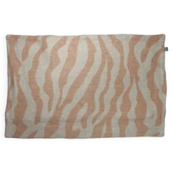 Housse de coussin en lin, motif zébré beige et orange, 57 x 37 cm, Chhatwal & Jonsson