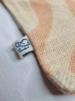 Housse de coussin en lin, motif zébré beige et orange, 57 x 37 cm, Chhatwal & Jonsson