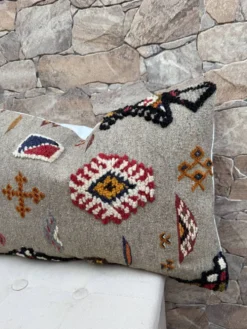 Housse de coussin faite main | Coussin Kilim bohème | Décoration berbère ma