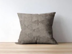 Housse de coussin géométrique grise, coussin kilim afghan vintage, décoration intérieure moderne