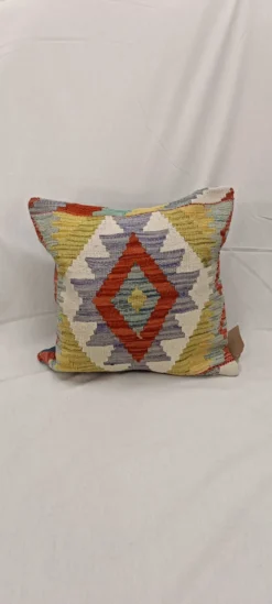 Housse de coussin géométrique traditionnelle, coussin kilim afghan vintage, décoration intérieure.
